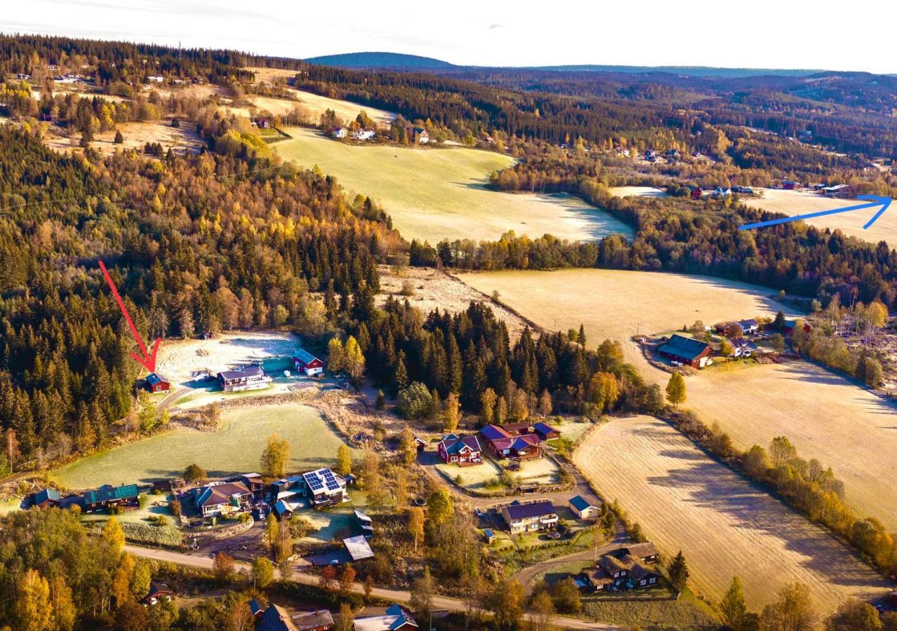 Bynær hytte med utsikt og uteplass Lillehammer Eksteriør bilde
